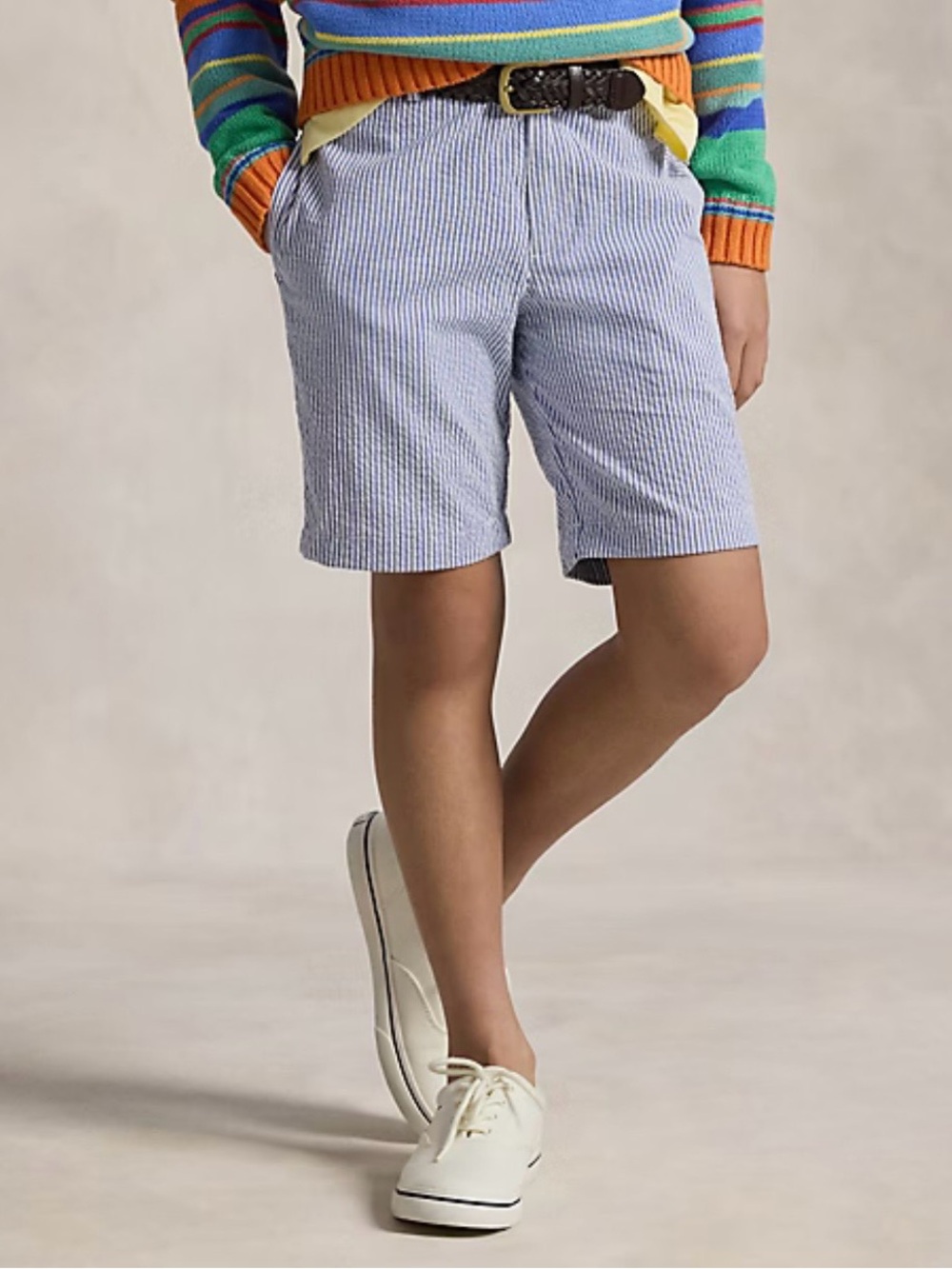 Polo Ralph Lauren Boys Stretch Seersucker Shorts – Size 14